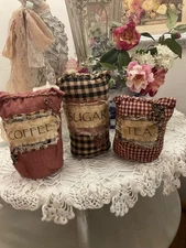 Primitive Prim Folkart OOAK Ornie Bowl Filler Cupboard Tuck Pantry Buttery Bags