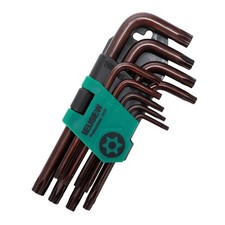 Ieusew Torx Star Allen Wrench Set Tamper Resistant Star Key S2 Steel 9-piece Ieusew Torx Star Allen Wrench Set Tamper Resistant Star Key S2 Steel 9-piece