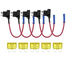 5Pack 12V Add-A-Circuit TAP Adapter Fuse Holder with 20A Standard APR ATO ATC...