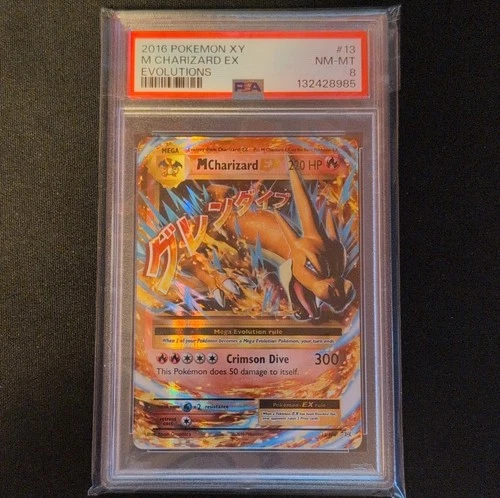 2016 Pokémon M Charizard EX #13 Evolutions Ultra Rare Holo English PSA 8