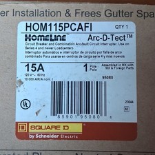 Square D HomeLine Arc Fault Circuit Interrupter 15A 1-Pole 120V HOM115PCAFI