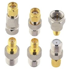F to SMA/RP-SMA Kit 6 Pack F Type to SMA and RP SMA Set SMA to RG6 Adapter