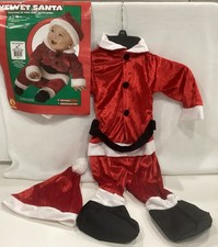 VELVET SANTA - SANTA SUIT BABY INFANT USA SZ 6- 12 Months BRAND RUBIES NEW