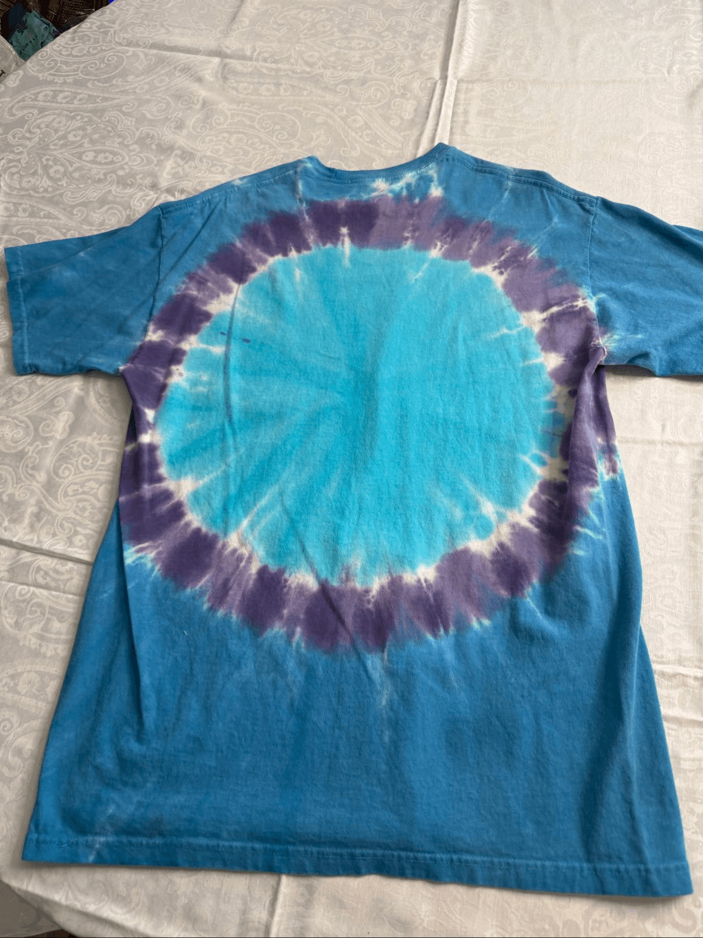 GRATEFUL DEAD Liquid Blue Tie-Dye T-Shirt 1989 Moon Bertha Size Large image 6