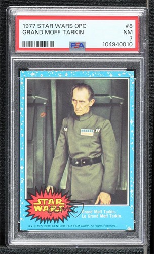 1977 OPC Star Wars #8 Grand Moff Tarkin — PSA 7