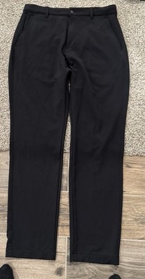 Quechua Decathlon Black Softshell Hiking Outdoor Fleece Lined Pants Men s Medium