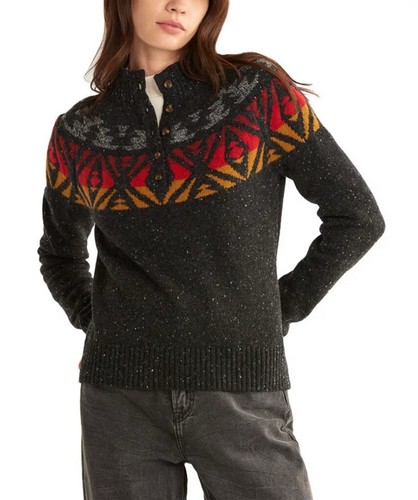 Pendleton Fair Isle Mockneck Sweater - Women's SZ M 100% Merino Wool - Picture 10 of 10
