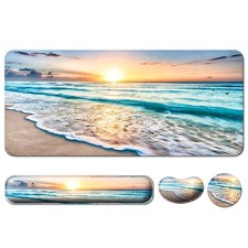 Keyboard Wrist Rest, Mouse Pad w/ Support, Desk Mat, Coaster - 4-in-1 Set