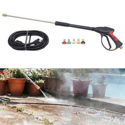 #ad #ad High Pressure Power Washer Spray Gun Wand Lance Nozzle Tips Hose Kit 3000PSI $39.10