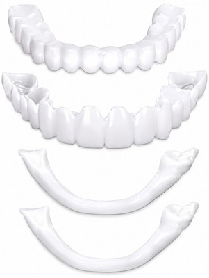 Custom Fit Instant Smile Veneers Upper & Lower Snap On Teeth Cosmetic Dental NIP