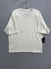 Buck Mason Mens Large Toughknit T Shirt natural 90s Boxy Tee Cotton New 