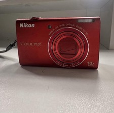 Nikon COOLPIX Red 10x Optical Zoom Point  Shoot Camera Built-in Flash USB