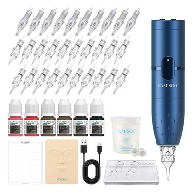 FAMISOO Mars3.5 Wireless Tattoo Machine Kit   Professional PMU Pen for Eyebro...