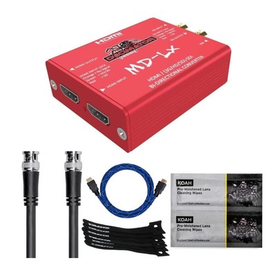 MD-LX HDMI/SDI Bidirectional Converter with Deluxe Bundle (5 Items)