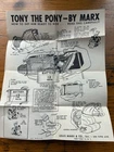 MARX TONY THE PONY Instruction Sheet in super condition. Measures 11x14”