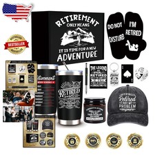 Cool Retirement Gift Men 2025 Tumbler Set, Funny Happy Retired Gifts