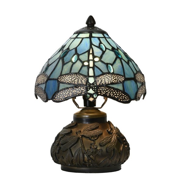 5LL-6339 Tiffany Tischlampe Stehlampe Schreibtischlampe Libelle Clayre & Eef / L-image