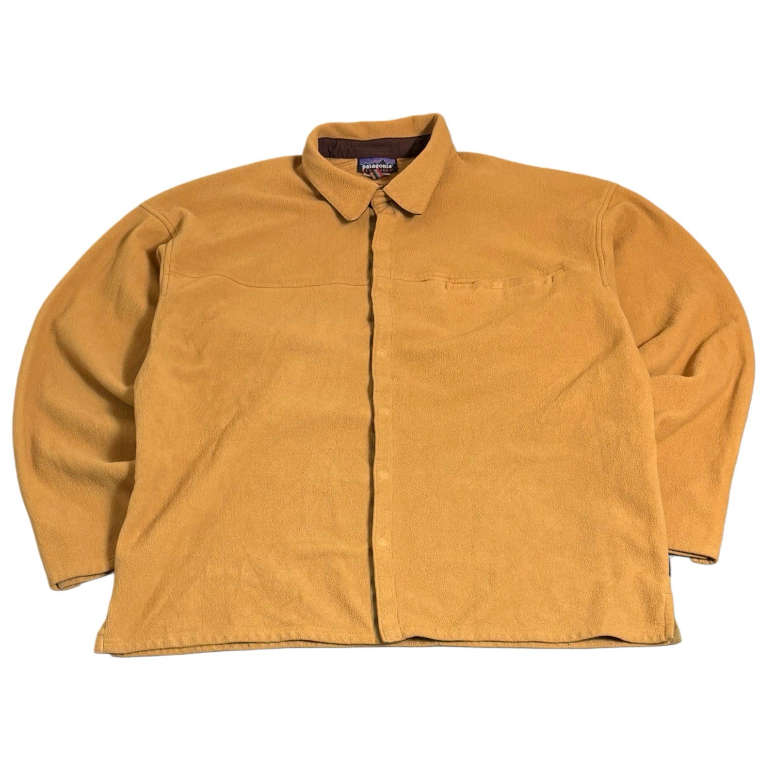 Vintage Patagonia Synchilla Shirt Men’s XL Mustard Snap Fleece Longsleeve