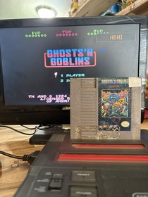 Ghosts 'n Goblins (1986, Nintendo NES) Cartridge Tested (cartridge In Bad Shape)