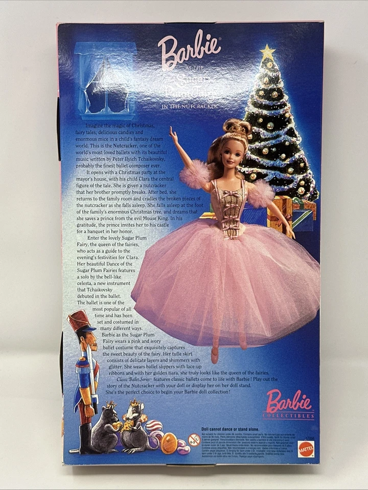 NOVO 1996 The Sugar Plum Fairy The Nutcracker Boneca Barbie 17056 Mattel (NRFB) NOVO NA CAIXA - Imagem 4 de 4