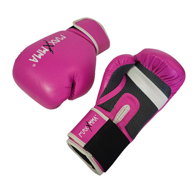 MaxxMMA Pro Style Boxing Gloves 10 oz Pink Boxing Punching MMA Training NEW
