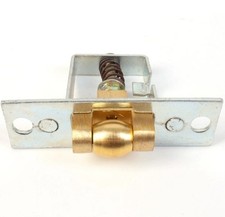 HEAVY BRASS DOOR CATCH Rolling Tubular Ball Roller Bolt Latch Stop WITH SCREWS