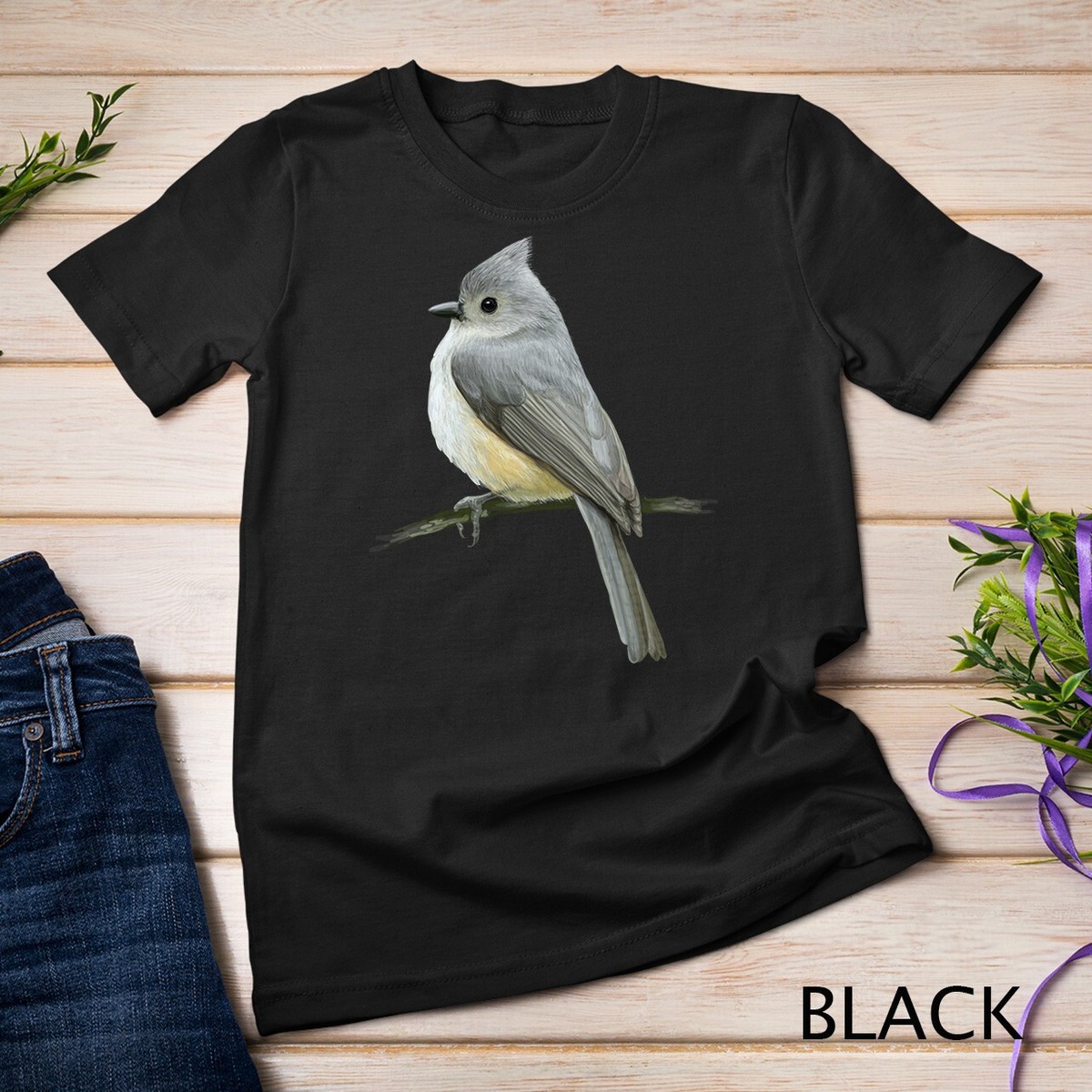 Tufted Titmouse Bird Unisex T-shirt