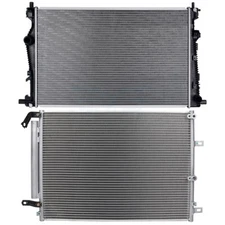 Fits 2014-18 Jeep Cherokee 2.4L 4-Door Aluminum Radiator & Condenser Cooling Kit