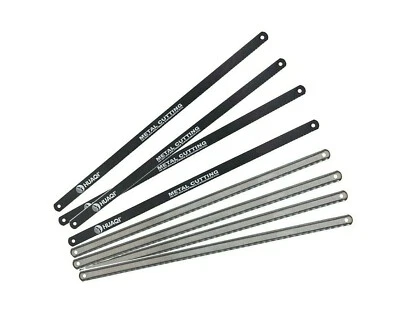 HUAQI 3x Heavy Duty 12" Hacksaw Blades Metal Cutting - Hard/ Flexible 18/ 24TP