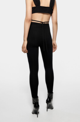 Leggins Zara Jewel Button A Mid Waist Mujer Negras Size Leggings