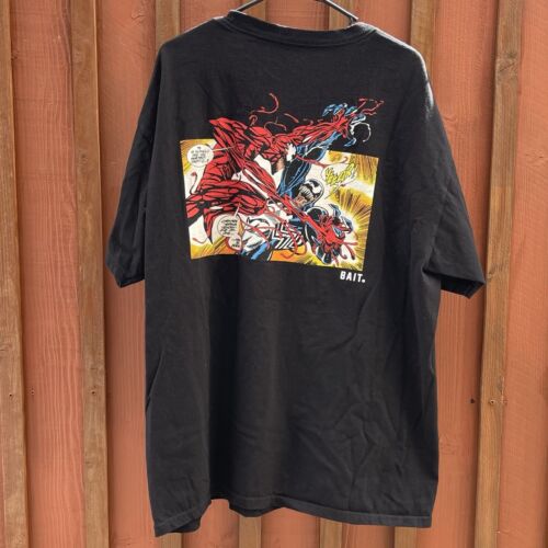 BAIT x MARVEL Black Comic Spiderman Venom T Shirt Vintage 2XL Men - Afbeelding 1 van 12