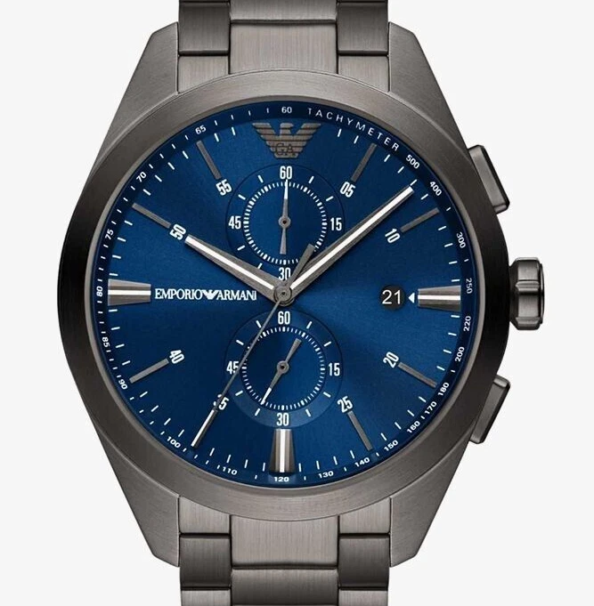 Emporio Armani Classy Mens Wrist Watch AR11481 Blue Watch eBay