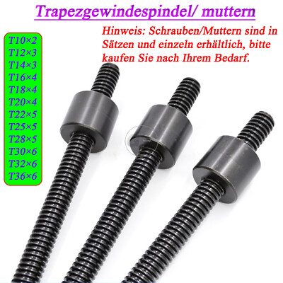 T8 Leitspindel 2 Stück Trapez Gewindespindel 8mm Gewindelspindel 300mm Lang Gewindestange Leitspindel 304 Edelstahl Leitspindel Set Leistspindel mit T8 Leitspindel 2 Stück Trapez Gewindespindel 8mm Gewindelspindel 300mm Lang Gewindestange Leitspindel 304 Edelstahl Leitspindel Set Leistspindel mit