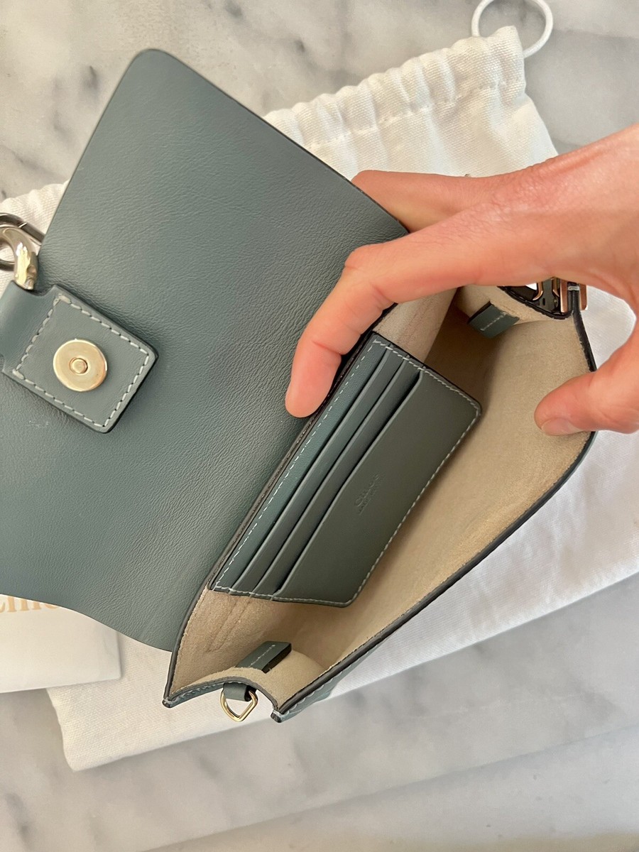 Chloe Faye Leather Mini Bag- Cloudy Blue- Dust Bag & Cards Chloe Faye Leather Mini Bag- Cloudy Blue- Dust Bag & Cards