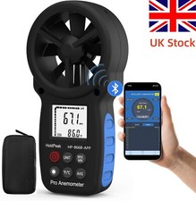 Handheld Anemometer Bluetooth Digital Wind Speed Gauge Wind Temp for HVAC Drone