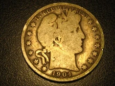 1904-S 90% Silver Barber Half Dollar Good BETTER DATE