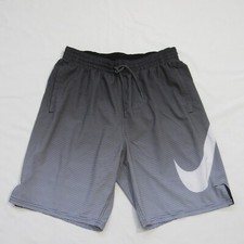 Nike Volley Swim Shorts Mens Large Gray Ombre Grid Print Mesh Lined