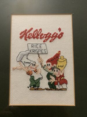 Kellogg's Rice Krispies Vintage Cross Stich Framed Rare 1980s | eBay