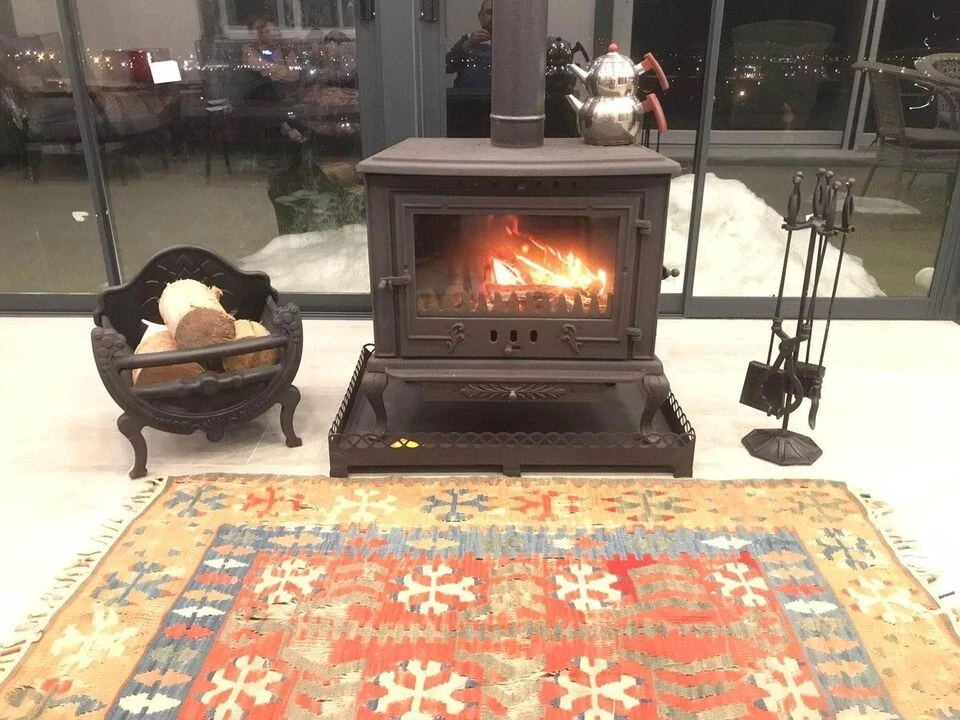 Cast Iron Fireplace, Wood Coal Fired Heating Stove, Nostalgic Living Room  Décor | eBay