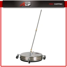19" Pressure Washer Surface Cleaner with 4 Wheels Stainless Steel Housing
