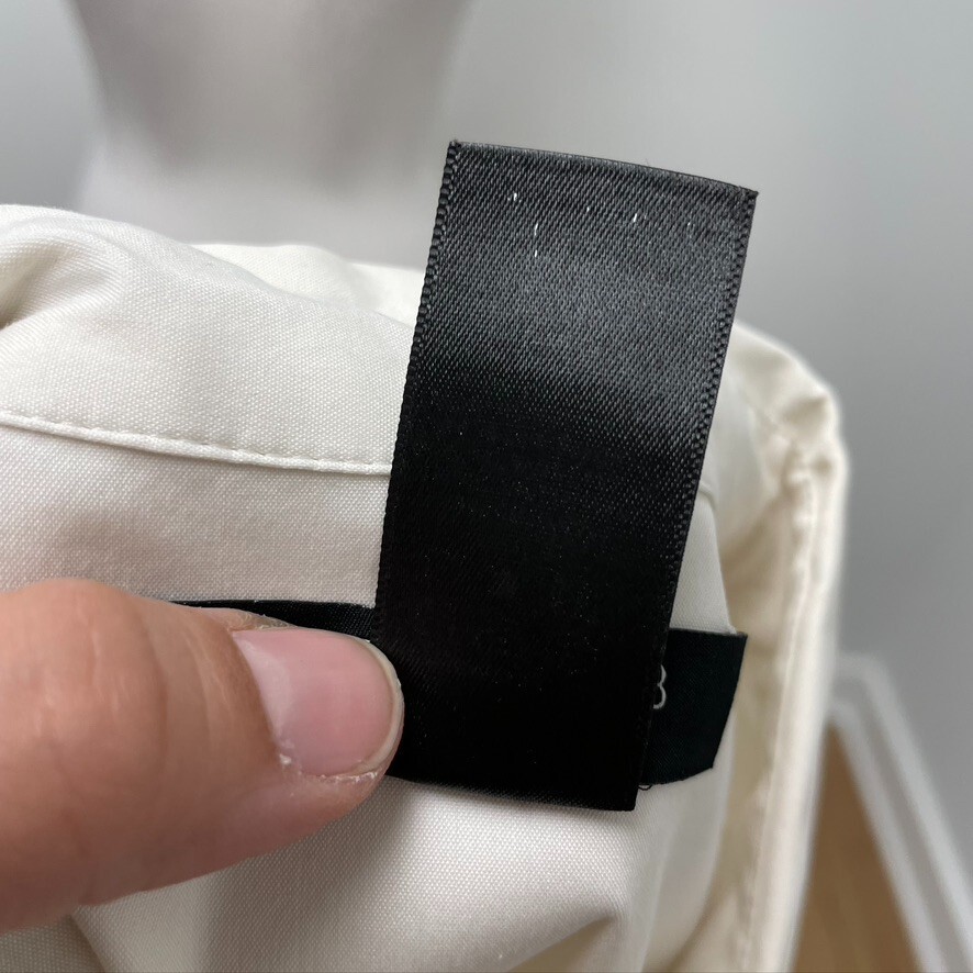 Lafayette 148 Button UP Blouse Top Womens 12 White Old Money Capsule Wardrobe