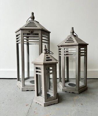 3er Set Sturmlaternen
