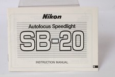 F66472 Original Nikon SB-20 Speedlight Instruction Manual   54 Pages - Very Goo