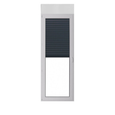 Kunststoff Balkontür Terrassentür PVC Fenster 750 x 1950 mit Rolladen nach Maß