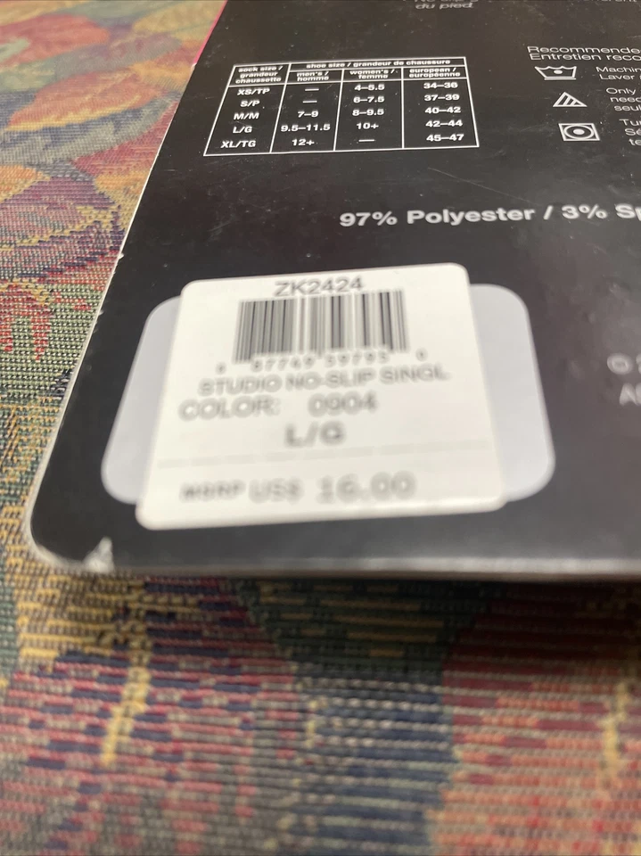 Nuevo En Paquete ASICS Talla L Estudio Sin Deslizables Pestaña Única Calcetines Sin Toeless Venta al por menor 16.00 Foto 4 de 4