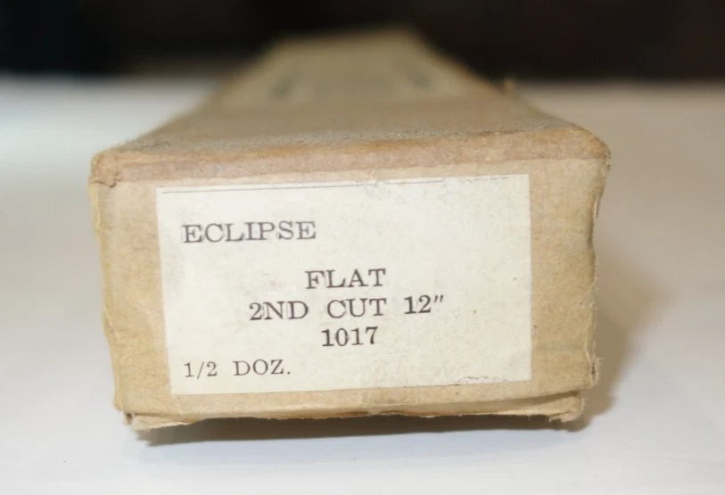 6 x Vintage Eclipse 1017 Flat 2nd Cut Hand File LARGE 12" Files - Image 4 of 4
