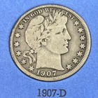1907-D 50C BARBER SILVER HALF DOLLAR