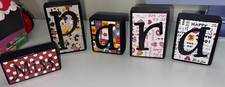 Wooden Blocks for Mickey Mouse Disney Teacher "Miss Para, P, R, A" Etc.