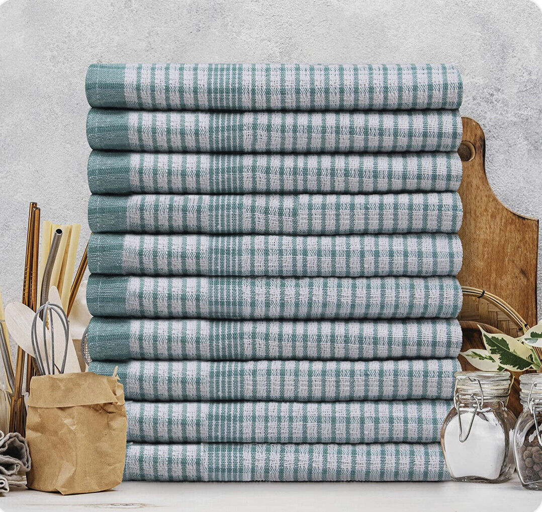 💎 Wonderdry 100 Luxury Egyptian Cotton Kitchen Towels MultiColor