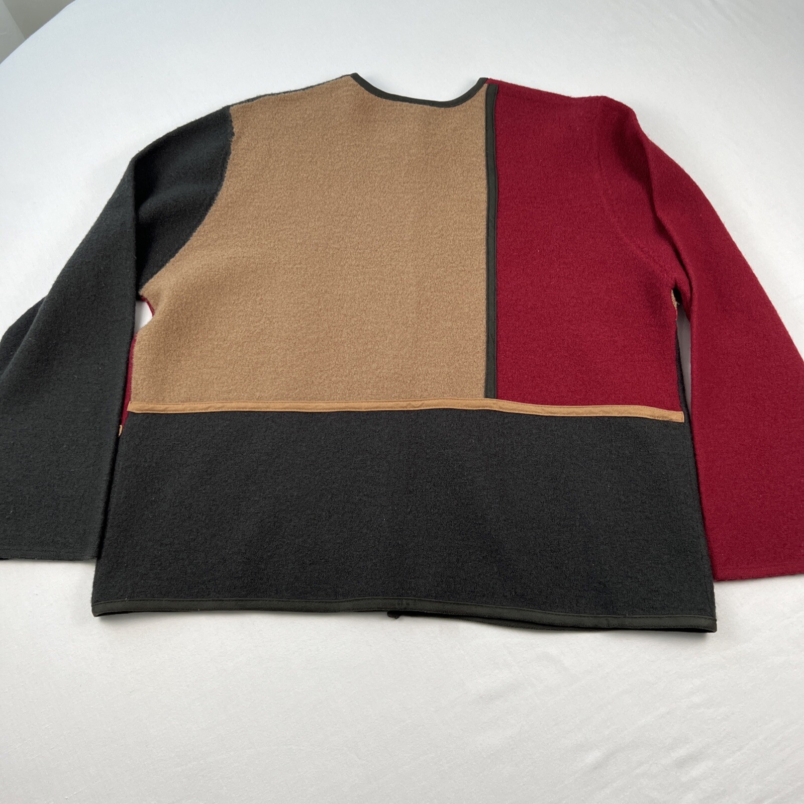 Koret Patchwork Sweater Womens XL Cardigan Colorb… - image 11